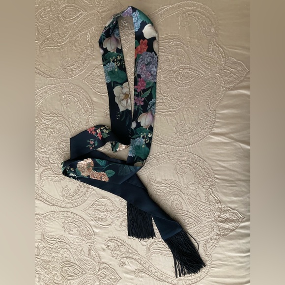 Teri Jon Floral Maxi Dress with Sleeves Size 10 - Picture 8 of 8